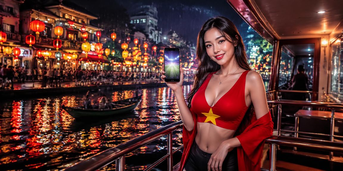 Người dùng Hà Nội kiểm tra thưởng casino trên điện thoại dưới ánh đèn lồng