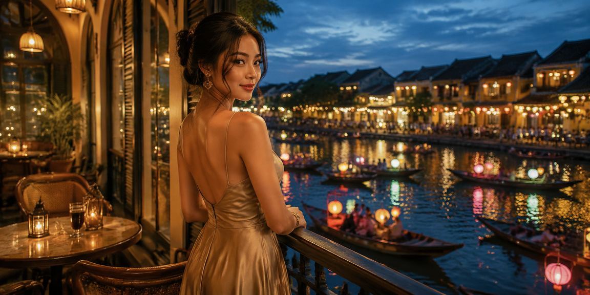 Người dùng Hội An xem kèo bóng đá bên tách cà phê buổi sáng
