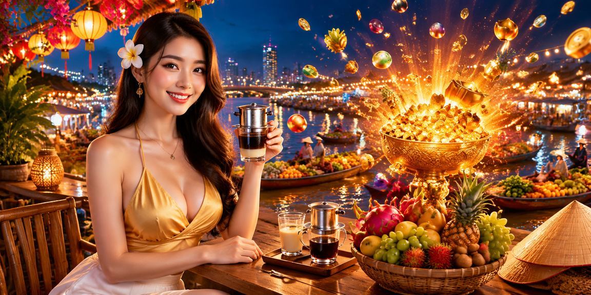 Người chơi thư giãn bên ly cà phê vùng Mekong với thái độ chơi game bình tĩnh
